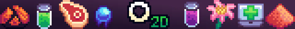 O2D pixel-art item and oxygen-system banner